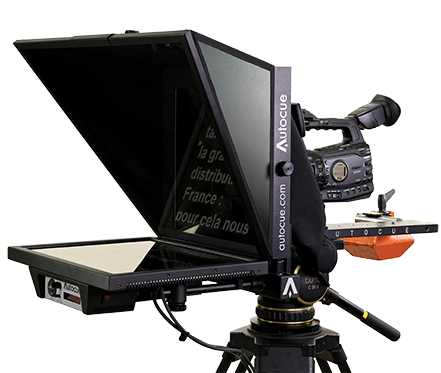Prompteur Ecran 20" avec une caméra vidéo Canon XF-305